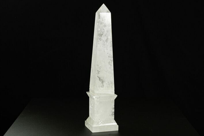 Polished Clear Quartz Obelisk - Madagascar #378865